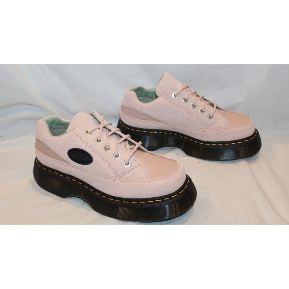 Dr. Martens Women's Buzz 5I Leather Platform Sneakers Powder Pink NEW‎ UK 7 US